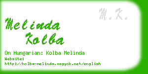 melinda kolba business card